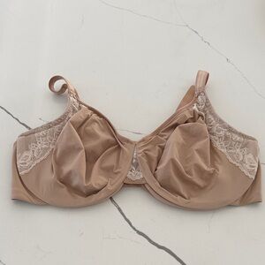Olga by warners Elegant Lace Trimmed Bra in Tan